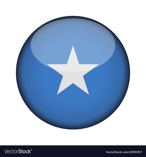 Somalia Flag In Glossy Round Button Of Icon Vector Image