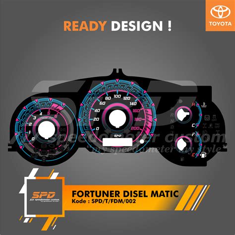 Panel Speedometer Custom Toyota Fortuner Matic Spd Speedometer