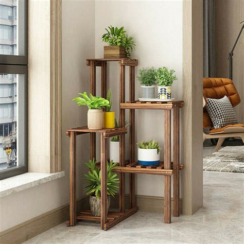 Tall Indoor Corner Plant Stand Flower Pot Shelf Rack Bonsai Window