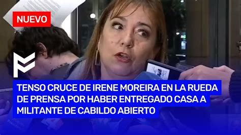 Tenso Cruce De La Ministra Irene Moreira En La Rueda De Prensa