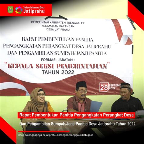 RAPAT PEMBENTUKAN PANITIA PENGANGKATAN PERANGKAT DESA JATIPRAHU DAN