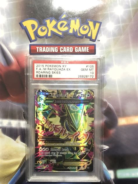 PSA 10 GEM MINT Mega Rayquaza EX FULL ART Roaring Skies