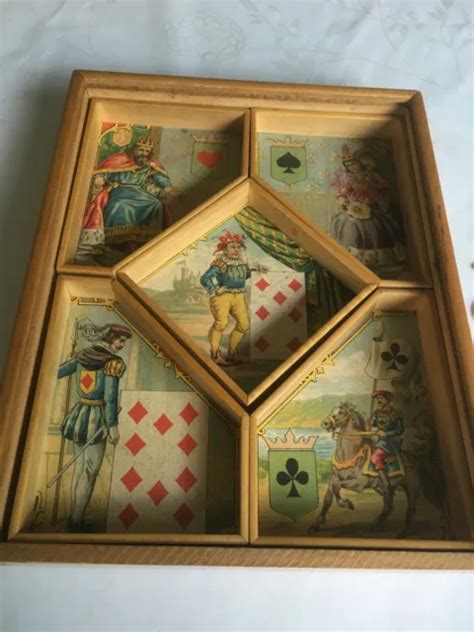 Jeu Ancien De Nain Jaune Bo Te En Bois Avec Quelques Jetons En Bois Eur