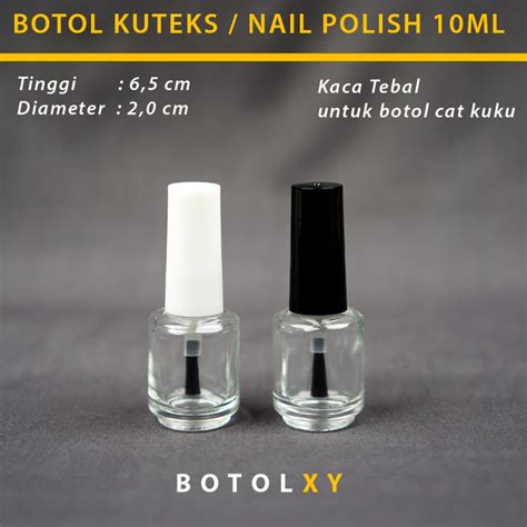 Jual Botol Kuteks Kutek Ml Bahan Kaca Nail Polish Cat Kuku Botol