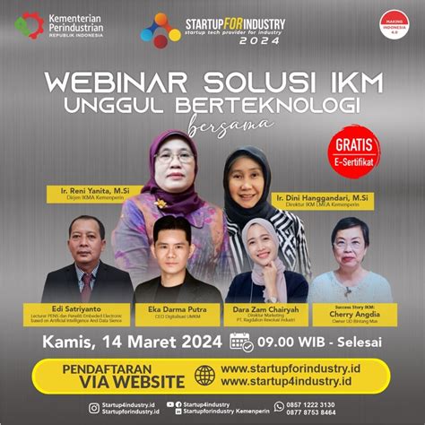 Webinar Solusi Ikm Unggul Berteknologi Kementerian Perindustrian