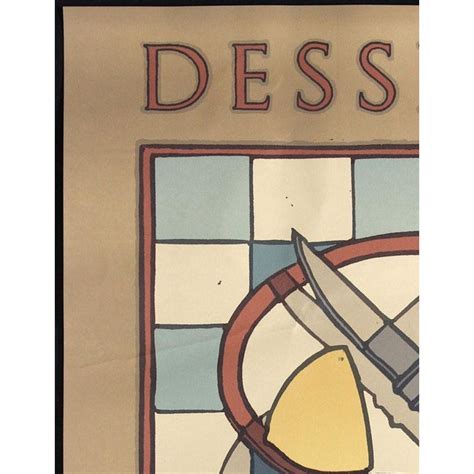 1995 American Restaurant Poster Chez Panisse Dessert David Lance