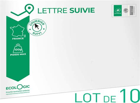 Prêt à Poster Lettre verte suivie 100g Format C4 Enveloppes en