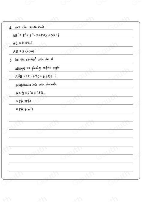 Solved Me Following Diagram Shows A Circle With Centre O And Radius 5