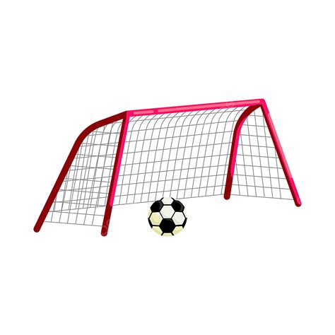 Soccer Goal Net Vector Hd Images, Soccer Goal And Ball Icon Cartoon Style, Goal Icons, Style ...