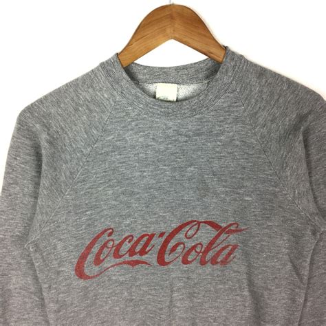 Vintage 90s Coca Cola Sweatshirt Coke Crewneck Coca Cola Pullover Grey