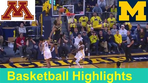 Minnesota Vs Michigan Basketball Game Highlights Jan 4 2024 YouTube