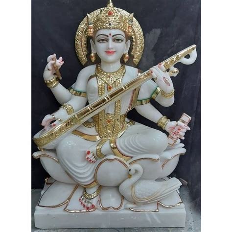 White Marble Sarasvati Statue Home At Rs In Alwar Id