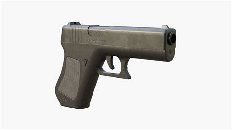 3d Model Simple Pistol Vr Ar Low Poly Cgtrader