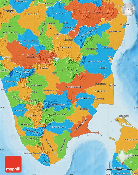 Political Map Of Tamil Nadu