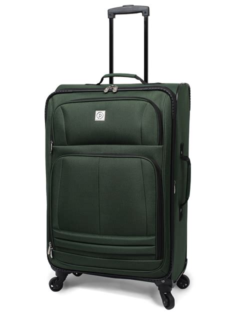 Protege 28" Checked Elliptic 4-wheel Spinner Luggage, Green - Walmart.com