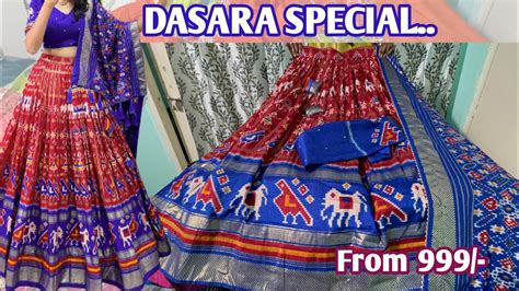 Most Trending Traditional Lehanga Croptops Dasara Collection Long