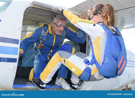 concept skydiver ready  jump stock photo image  weather