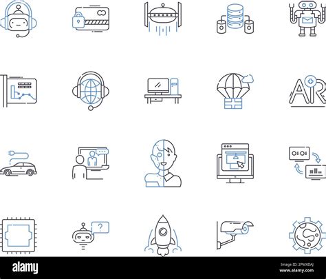 Cybersecurity Outline Icons Collection Cybersecurity Hacking Malware