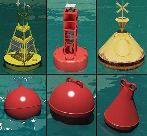 Buoys Collection 3D Model AD Buoys Collection Model Buoys Videos