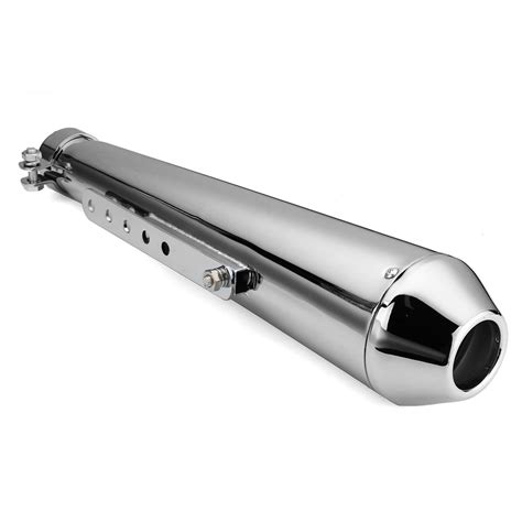 Motorcycle Cafe Racer Exhaust Muffler Pipe With Sliding Bracket