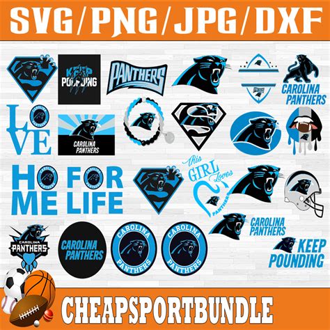 Bundle Files Carolina Panthers Football Team Svg Arolina Inspire