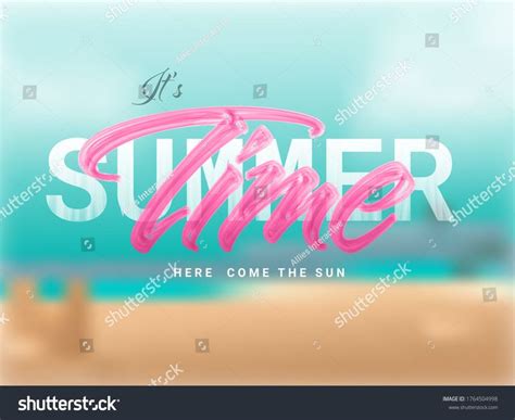Summer Time Font Written By Brush Stock Vector Royalty Free