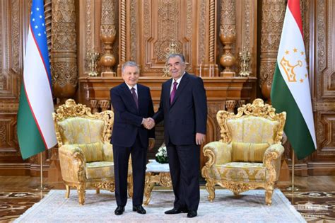 Shavkat Mirziyoyev Holds Talks With Emomali Rahmon In Dushanbe