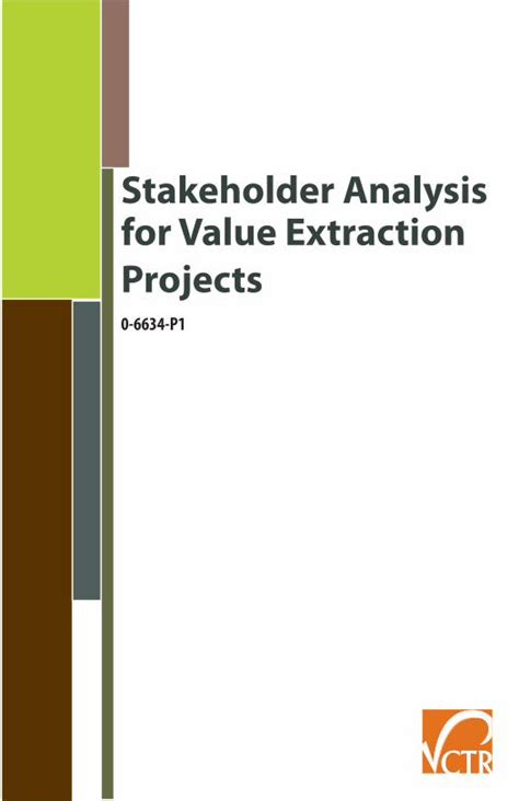 Pdf Stakeholder Analysis For Value Extraction Projectsctr Utexas Edu