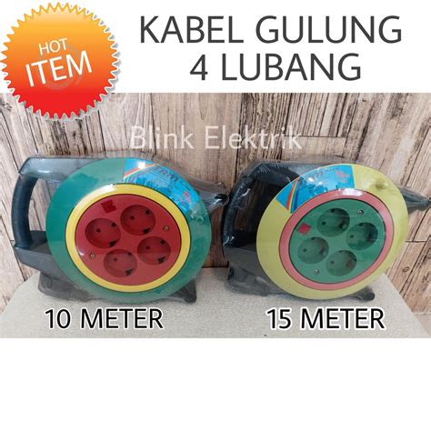 Jual Kabel Rol Kabel Roll Kabel Gulung 4 Lubang 10 15 Meter Stop Kontak Shopee Indonesia