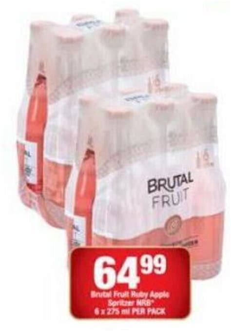 Brutal Fruit Ruby Apple Spritzer NRB 6 X 275ml Per Pack Offer At OK Liquor