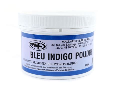 Colorant Alimentaire En Poudre Bleu Indigo E Soluble Dans L Eau