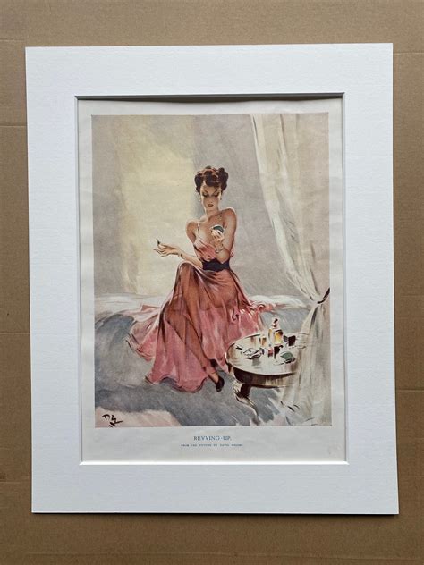 1946 Revving Up Original Vintage David Wright Folio Print Pin Up