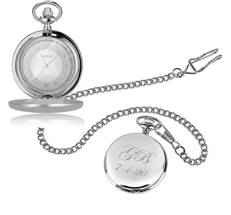 Engraved Pocket Watch Personalized Pocket Watch Silver - Etsy