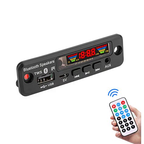 5 Uds 5V Bluetooth 5 0 Decodificador MP3 LED Spectrum Pantalla