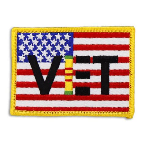 Vietnam Vet with USA Flag Patch - Devil Dog Depot