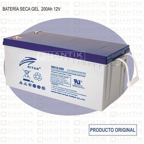 Bateria De Gel De 200ah 12v Ritar Dg Quantik Energía