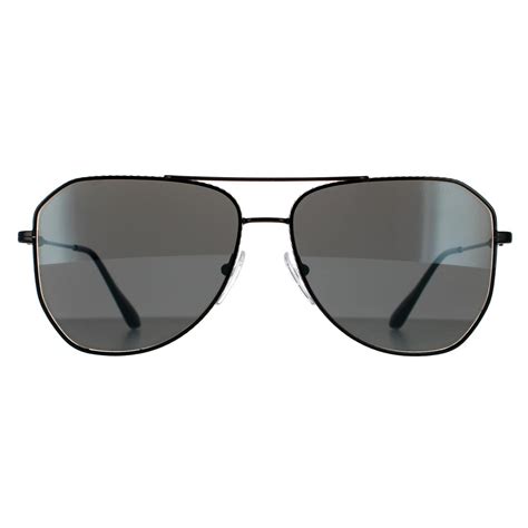 Prada Aviator Mens Black Grey Sunglasses