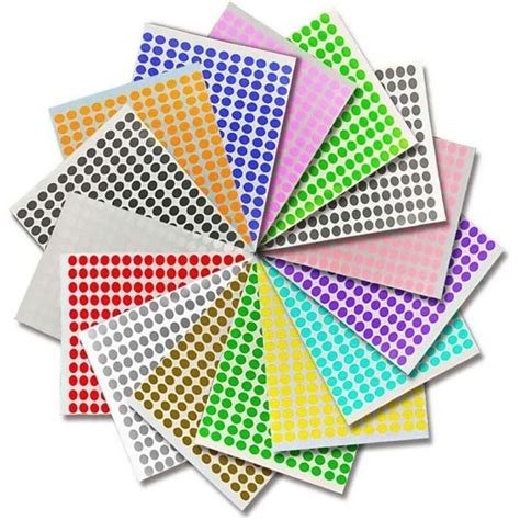 Gommettes Rondes Autocollantes Mm Couleurs Tiquettes Couleur