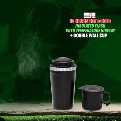 Buy 12 Hours Hot Cold Insulated Flask With Temperature Display Double Wall Cup 1F1C1