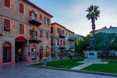 Nafplio Greece September 3 2022 Sunset View Of A Street Of G