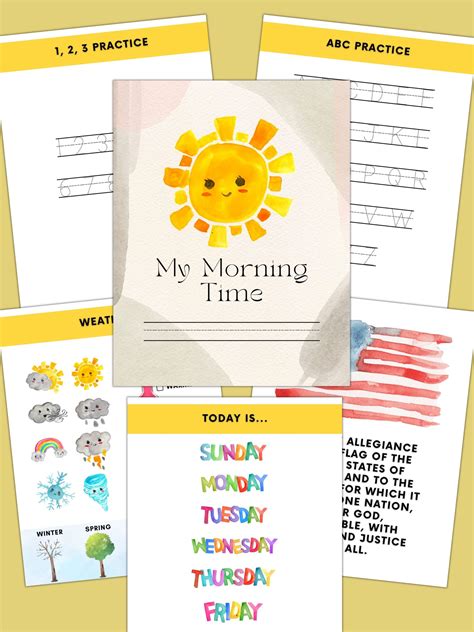 Free Printable Homeschool Morning Menu Customizable Healing Home