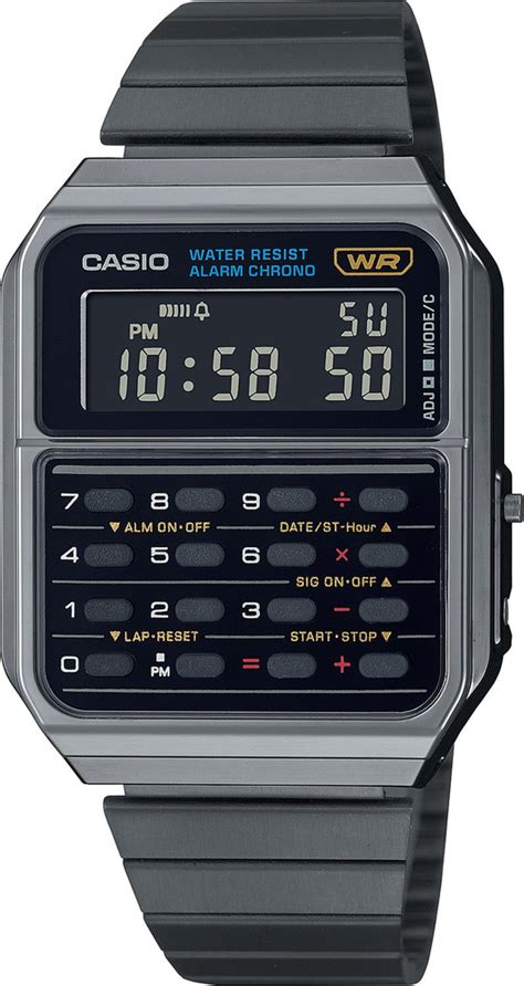 Японские наручные часы Casio CA-500WEGG-1B с калькулятором купить на ...