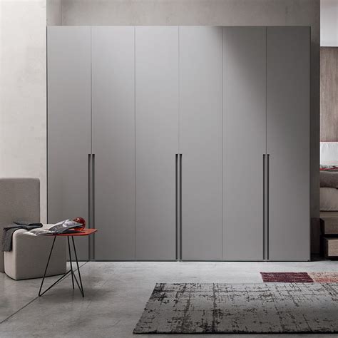 Contemporary Wardrobe Step Mid Maronese Lacquered Wood Oak With Swing Doors