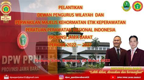 Pelantikan Pengurus Dpw Ppni Provinsi Jawa Barat Periode