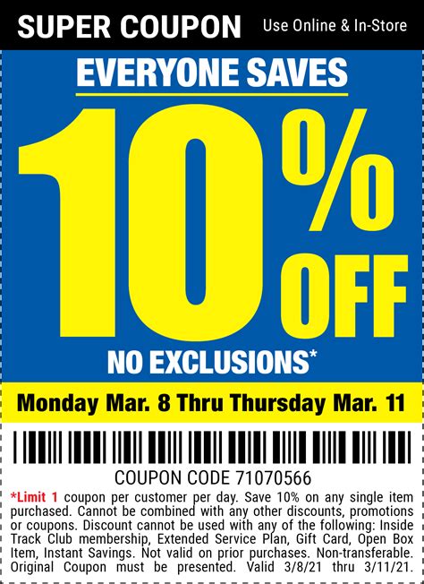 Harbor Freight No Exclusions Coupon 2025 Printable Marne Karlene