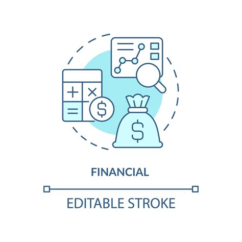Financial turquoise concept icon. Profitability model for forecasting