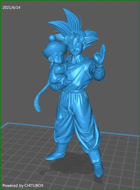 Goku And Gohan Dragon Ball Z Stl File For 3d Print