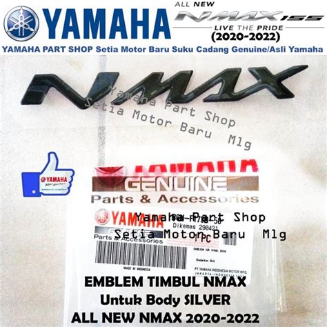 Jual Emblem Stiker Logo Timbul Motor Body Silver All New Nmax N Max