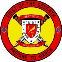 1st Battalion 7th Marines - 2 Decal - Military Graphics