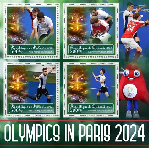 Stamps Olympic Games Paris 2024 2023 Year 1 1 Sheets Perforated NEW